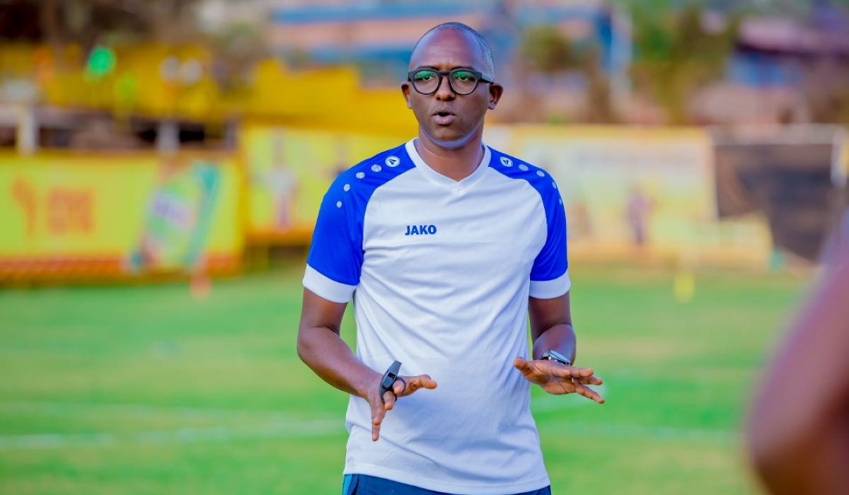 Rayon Sports coach Christian Francis Haringingo during a trainig session.He has promised to end the club’s three-year trophy drought by guiding the team to this season league title. Courtesy