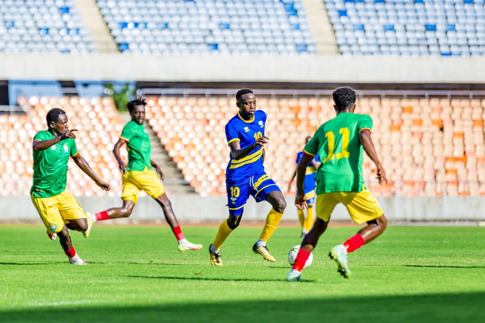 Ethiopian players during the first leg match against Amavubi. The Ethiopian national team arrived in Kigali on Thursday ahead of the second leg match against Amavubi. Photo: Courtesy.