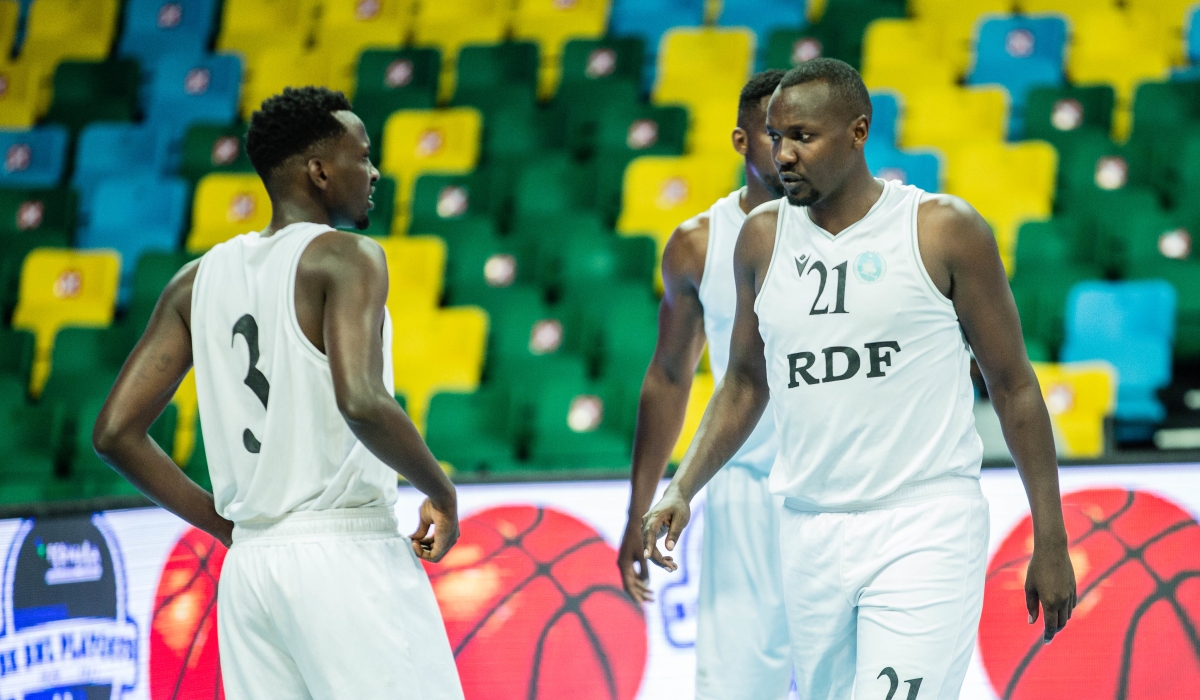 APR basketball club players during a game. The Army side club has parted ways with six players as it prepares for next season. Dan Nsengiyumva