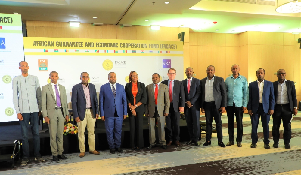 Bank representatives and FAGACE officials pose for group photo.