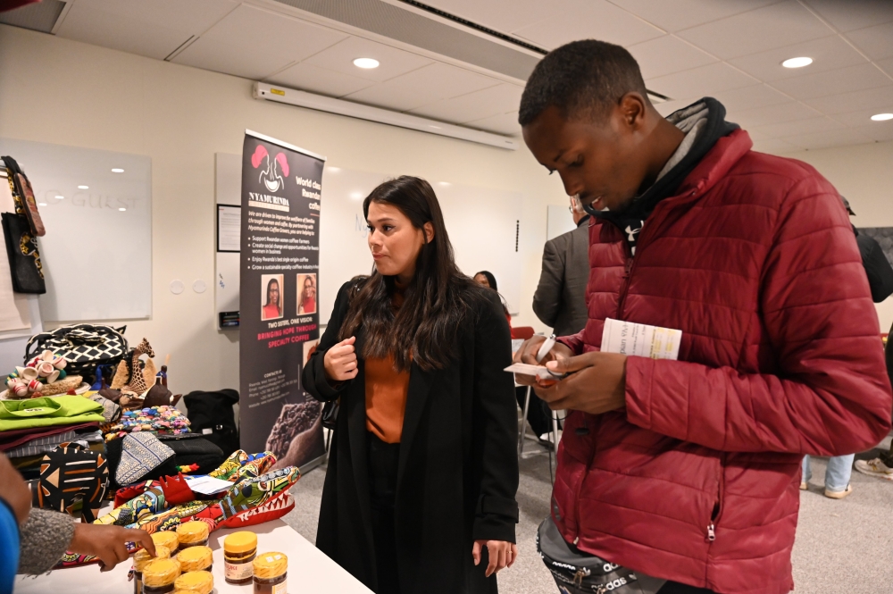 Visitors tour at Made- in- Rwanda exhibition that kicked off in Stockholm, Sweden  on November 3. Twenty two Rwandan companies are looking to increase exports of their products to Nordic countries. Courtesy