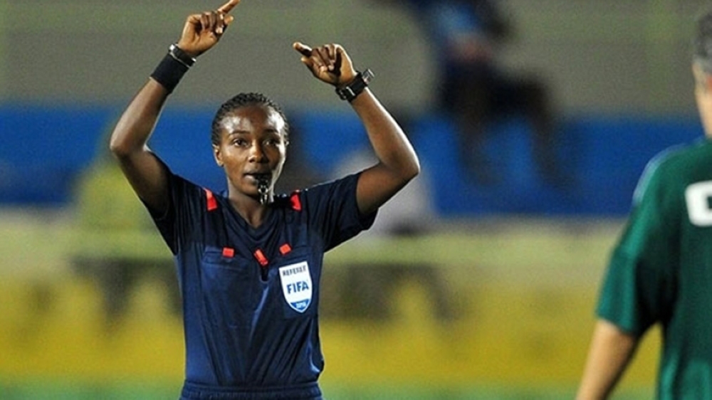 Rwanda’s top female referee Salma Mukansanga. / File