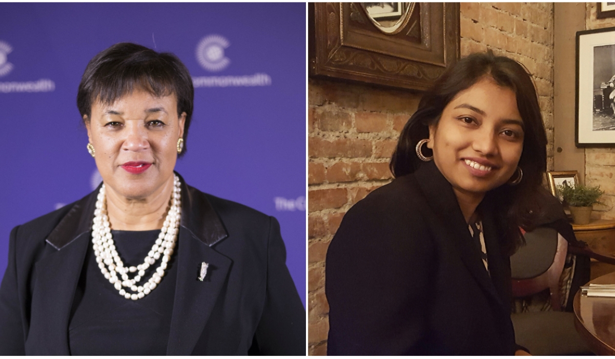 Patricia Scotland (L) and Dr Nazia Mintz Habib FRSA.