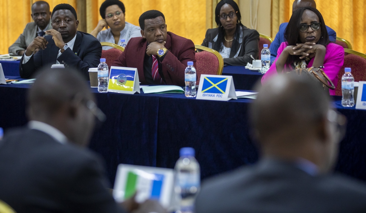 Members of Political Parties Forum during a consultative meeting on the role of political organisations in promoting Rwandans’ unity and resilience  on Friday, March 24. Photo by Olivier Mugwiza