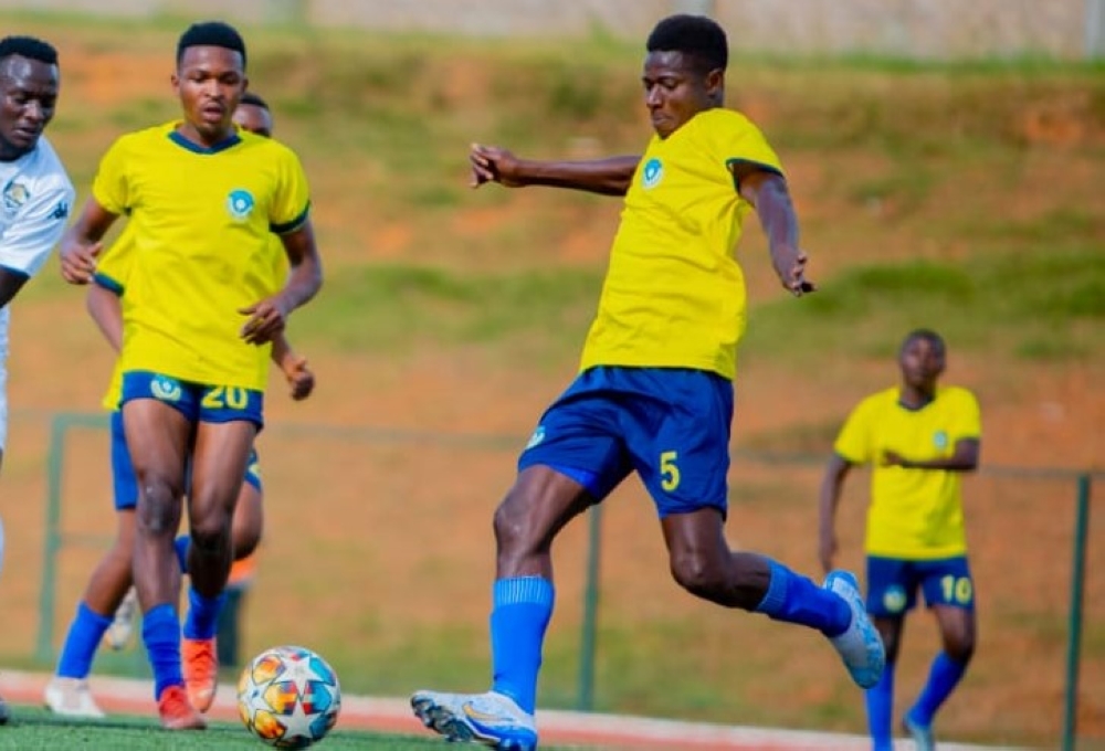 Ivoire Olympique players during the game. The team beat Muhanga 1-0 on Friday.