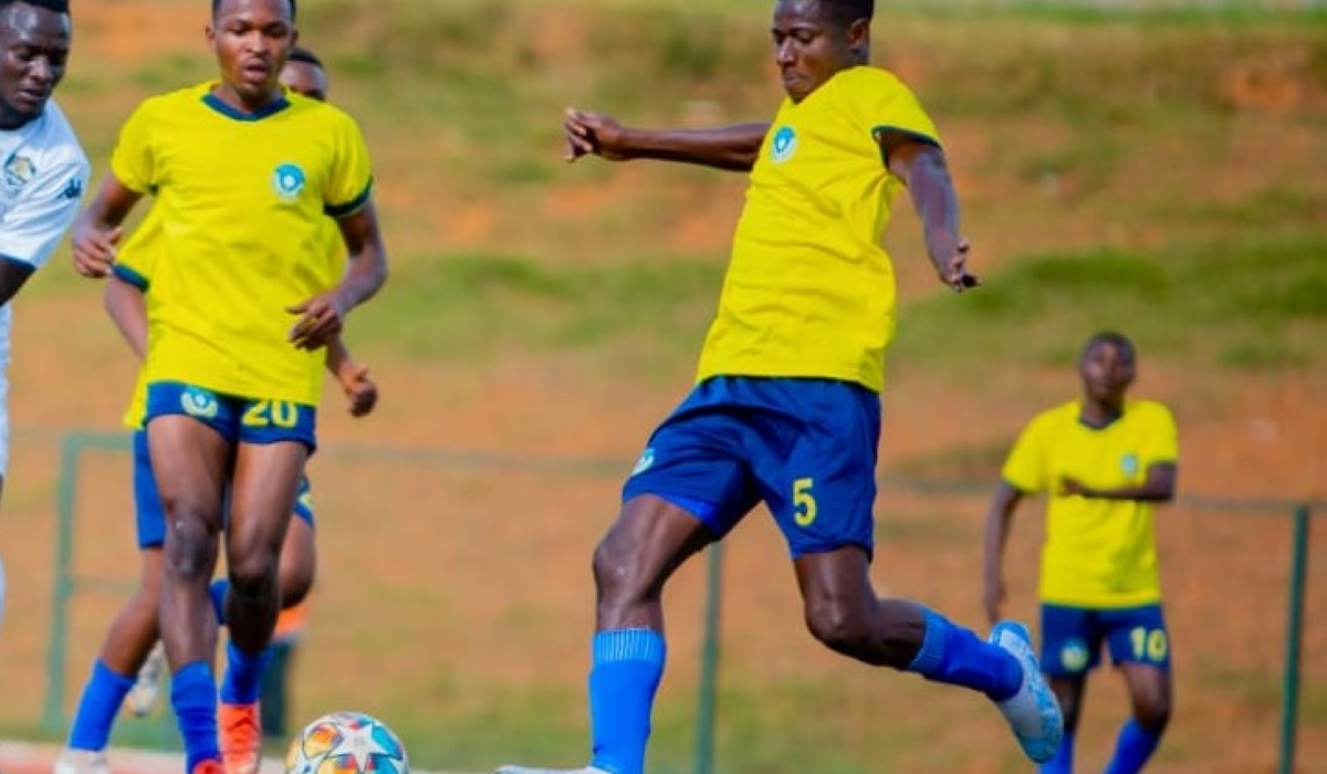 Ivoire Olympique players during the game. The team beat Muhanga 1-0 on Friday.