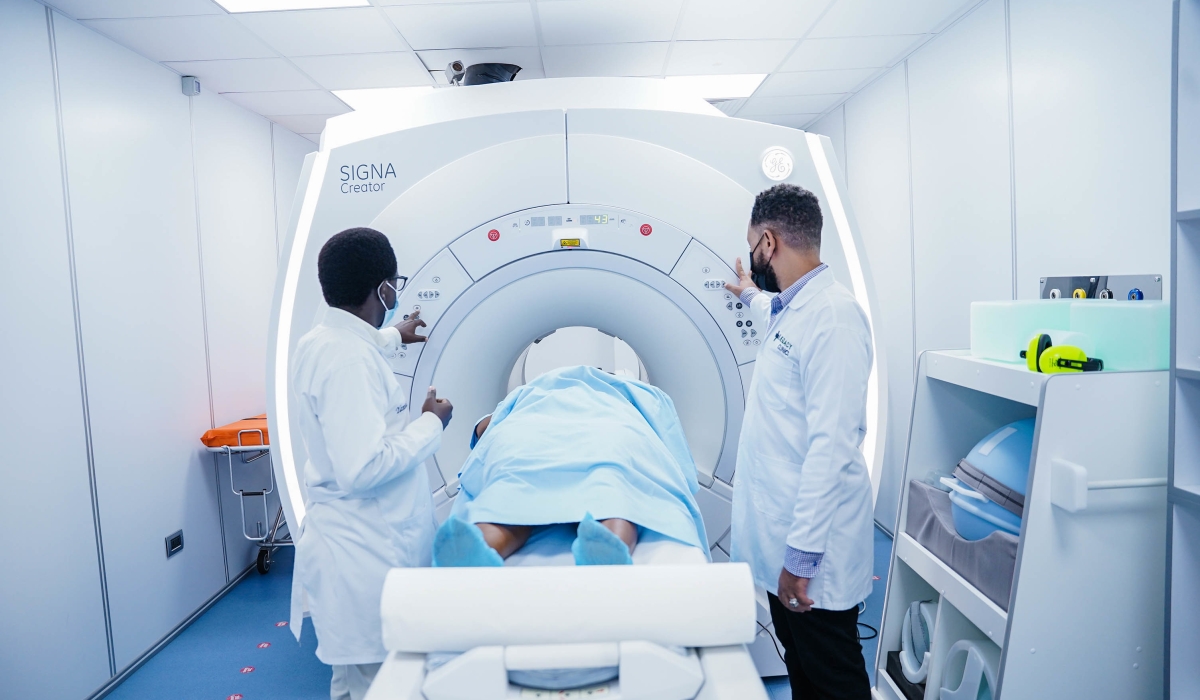 Doctors conduct a screening exam. Self-medication may mask underlying health conditions that require urgent medical attention. Photo by Dan Nsengiyumva