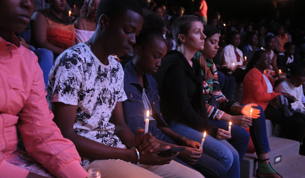 Some youth while commemorating the Genocide against the Tutsi at Kigali Genocide Memorial. Sam Ngendahimana