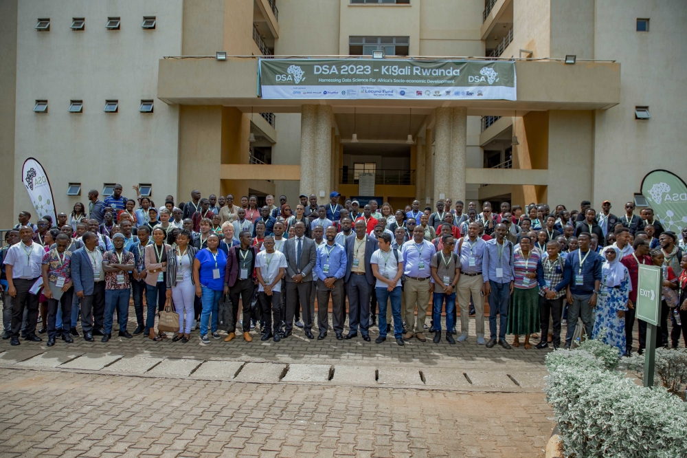 Delegates  pose for a group photo at  the 8th Data Science Africa (DSA) Conference. Photo by Emmanuel Dushimimana