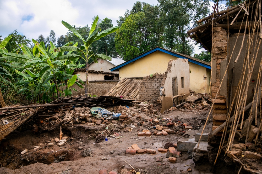 One of the houses that was destroyed by heavy rains and landslides on May 2-3. 131 people were killed and over 5000 houses destroyed by the landslides. Photo: Olivier Mugwiza