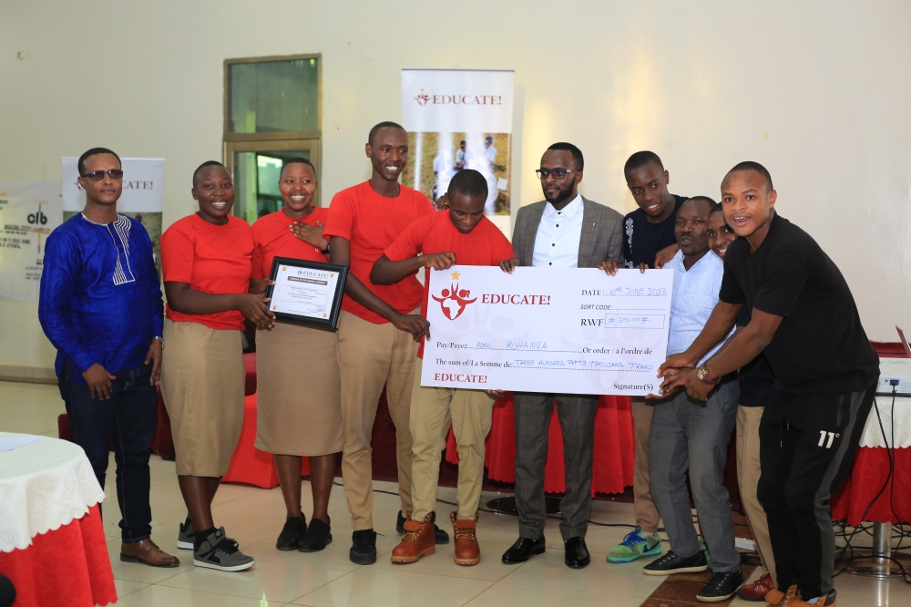 Students from College ADEC Ruhanga, winners, fighting against anaemia in all generations and providing affordable hygiene products