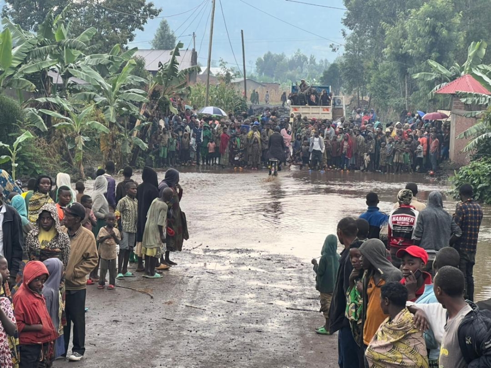 Residents turn up to see the damages that were caused by rains