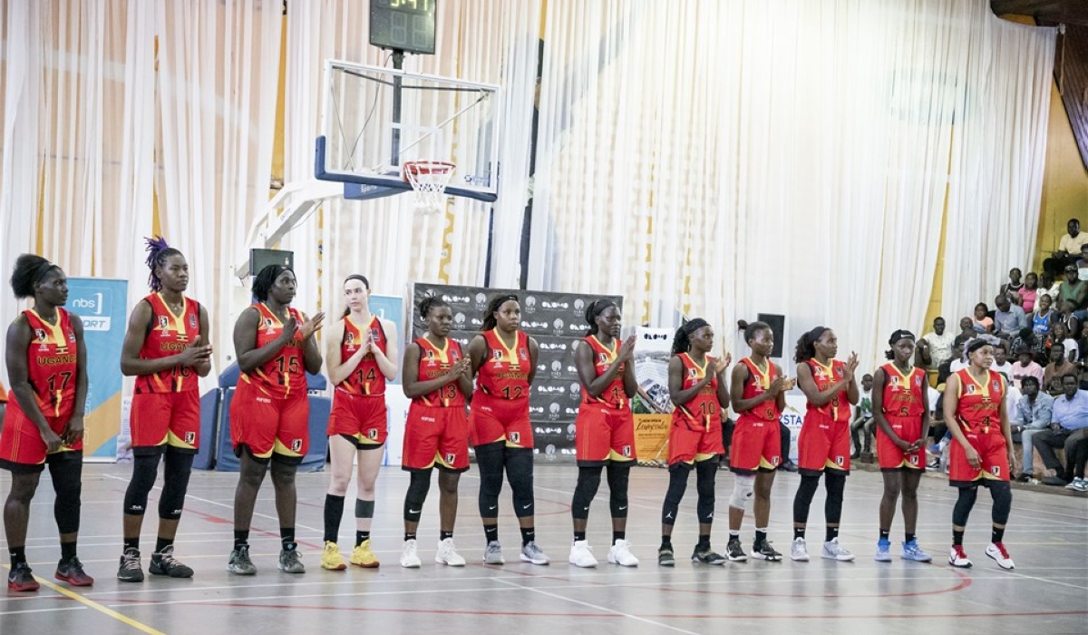 Uganda women team during a past match. Head coach Alberto Antuna on Tuesday, June 27 announced a provisional squad that he will use during the
2023 Women’s Afrobasket due in Kigali from July 28 to August 6. Photo: Courtesy.