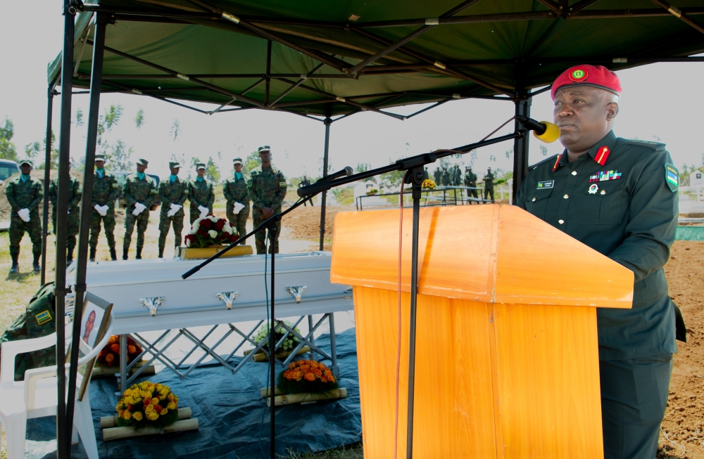 The ceremony was presided over by the Special Operations Force Deputy Commander, Col Augustin Migabo, on behalf of the RDF Chief of Defence Staff, Lt Gen Mubarakh Muganga.