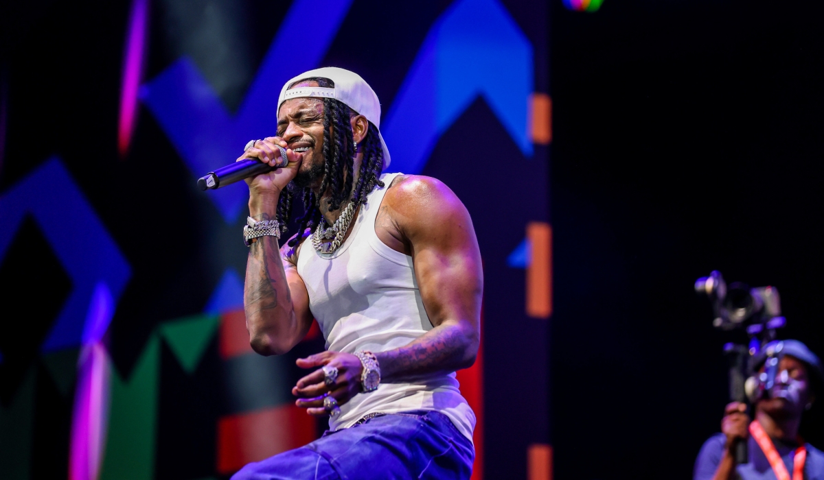 Diamond Platnumz during his performance during the opening ceremony of Giants of Africa Festival 2023 in Kigali on Sunday, August 13. Tanzanian star&#039;s electrifying show has etched itself into the annals of Rwandan entertainment history. All photos by Olivier Mugwiza