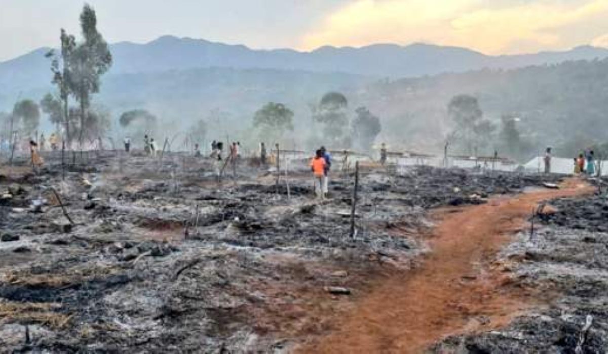 The UN World Health Organization in DR Congo tweeted this photo of the aftermath of Saturday&#039;s fire