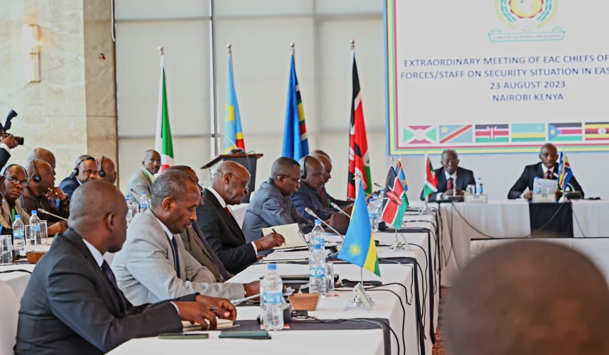 Chiefs of defence forces from the East African Community (EAC) met in Kenya’s capital Nairobi to discuss the security situation in eastern DR Congo on Wednesday, August 23.