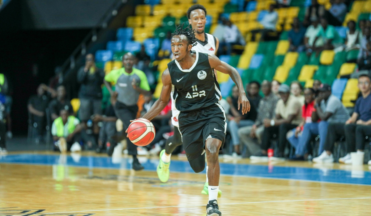 Star point guard Jean-Jacques Wilson Nshobozwabyosenumukiza was at the top of his game as his game high 20 points inspired APR basketball club to a convincing 69-59 victory over Patriots . All photos by Dan Gatsinzi