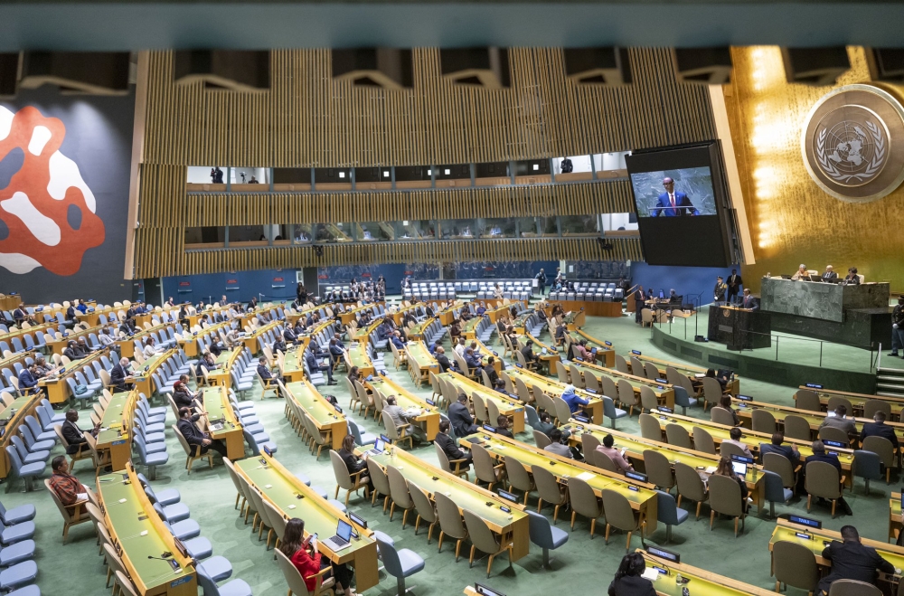 Delegates follow President Paul Kagame&#039;s  remarks during the 78th United Nations General Assembly in New York on Wednesday, September 20. 