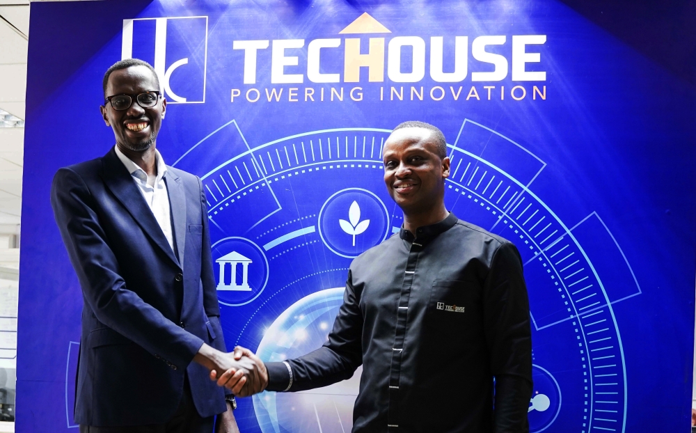 Paul Barera, Managing Director of RTN and Deo Massawe, Acting Managing Director of BK TecHouse during the launch of the new parternership. All photos by Craish Bahizi