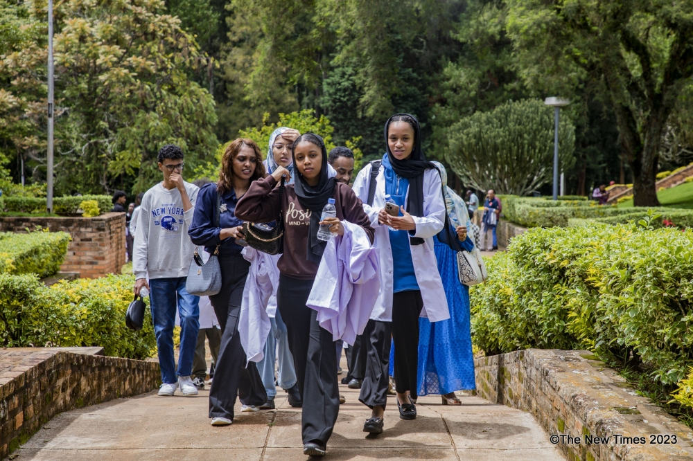 Sudanese students during a tour of different facilities during the induction that was held at the University of Rwanda, Huye campus on Tuesday, November 28. Photos by Emmanuel Dushimimana