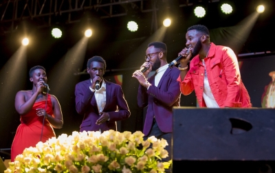 Yverry perfoming  during his album launch in Kigali on Valentine&#039;s Day on Friday, February 14,2020. Photo by Craish Bahizi