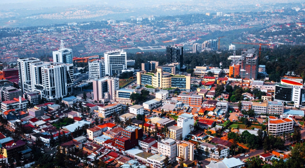 Aerial view of Kigali Business District. The Kigali International Financial Centre (KIFC) made the biggest leap to rank as the 67th most competitive financial centre globally. File