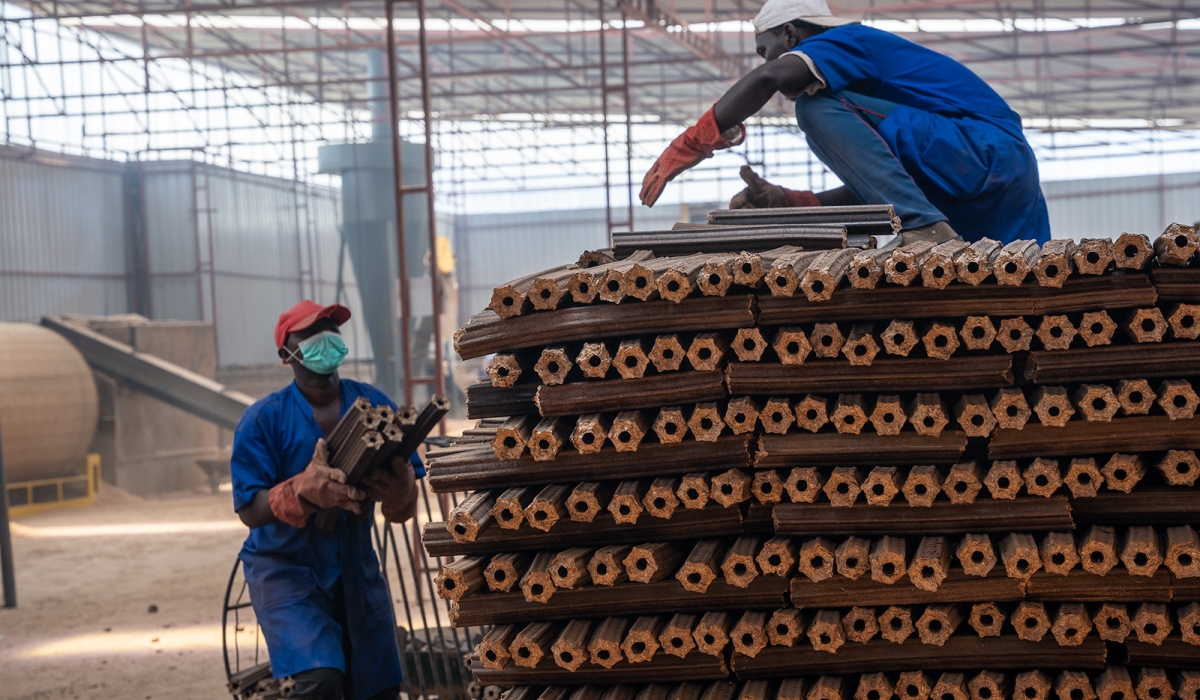 Workers sort briquettes in Mageragere sector. Minister said that number of jobs created increased from 146,000 in 2014 to 235,332 in 2023, implying a 61 per cent rise within the last decade. Mucyo Willy