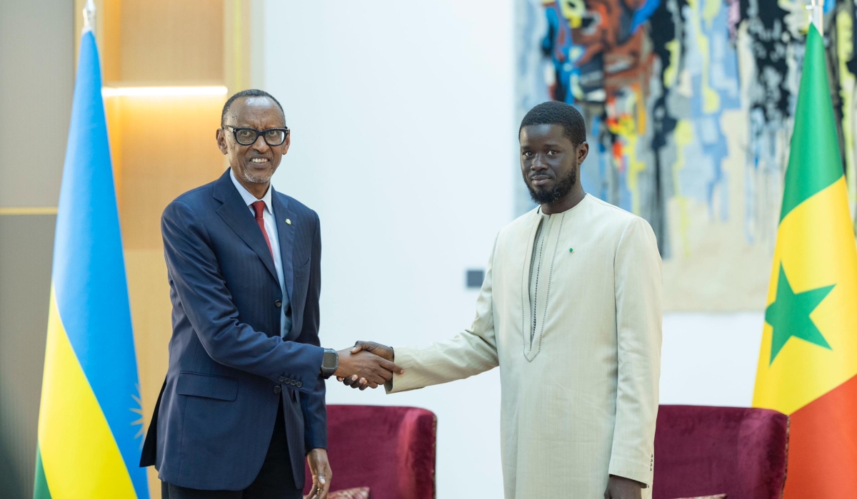 President Paul Kagame was received by host President Bassirou Diomaye Faye in Dakar on Saturday, May 11. PHOTO BY VILLAGE URUGWIRO