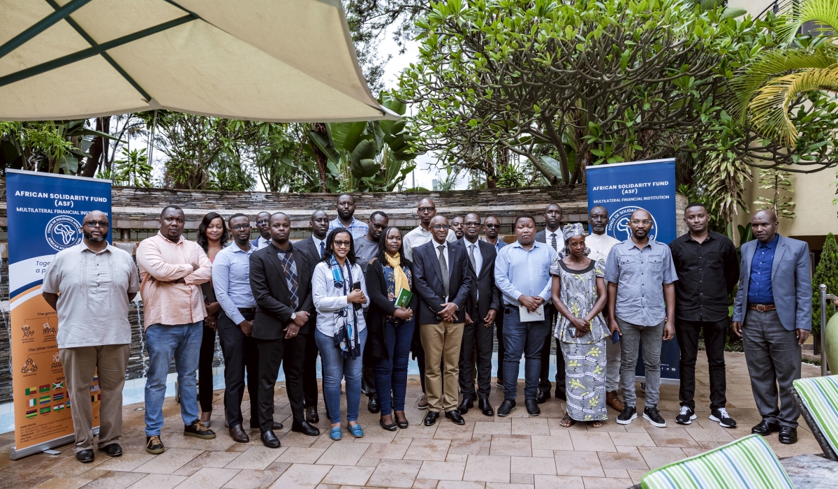 Delegates pose for a group photo after completing a breakfast meeting held in Kigali on May 9–10. Photos by Christianne Murengerantwari