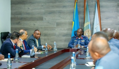 A delegation from the United Nations, led by Michael Mulinge Kitivi, the Director of the Uniformed Capability Support Division, visited the Rwanda Air Force Headquarters, on Monday, May 13, and was received by Brig Gen Geoffrey Gasana, the Deputy Air Force Chief of Staff.