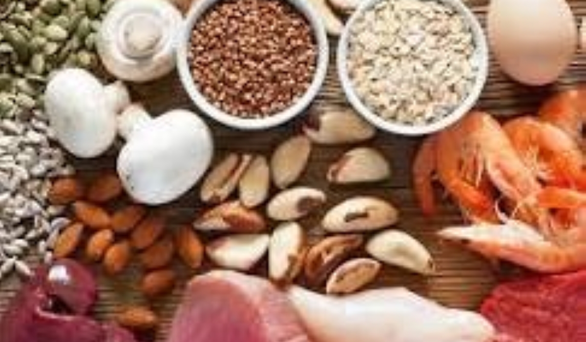 Sources of protein like seafood, organ meats, eggs, Brazil nuts, pieces of bread, cereals, poultry, red meat, eggs a banana, and food supplements rich in selenium are the foods highest in selenium.