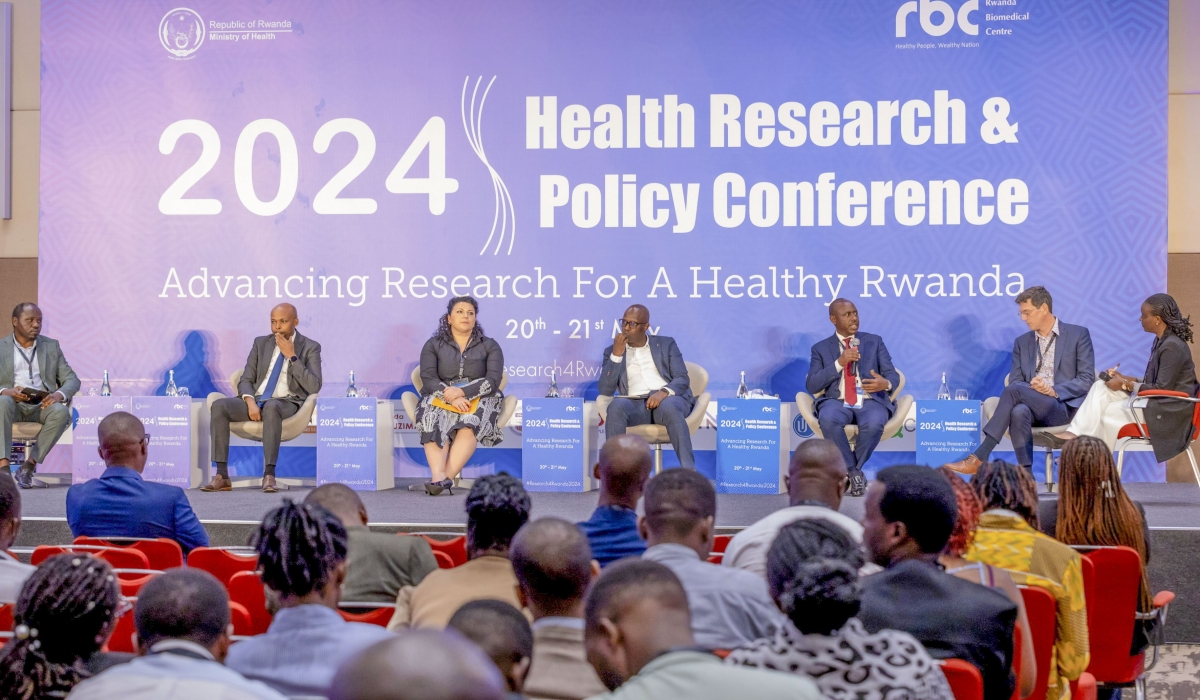 Delegates follow a panel discussion during the Health Research and Policy Conference in Kigali on Monday, May 20.  Emmanuel Dushimimana