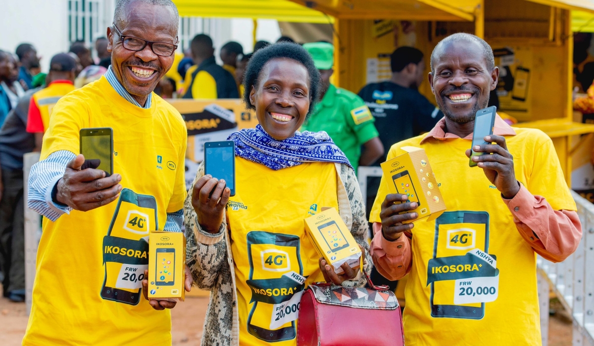 Residents of Gakenke during the event to recieve mobile phones through ConnectRwanda. MTN Rwanda’s Board of Directors has approved a recommendation for a dividend payout of Rwf5,724,860,000 to shareholders. Courtesy
