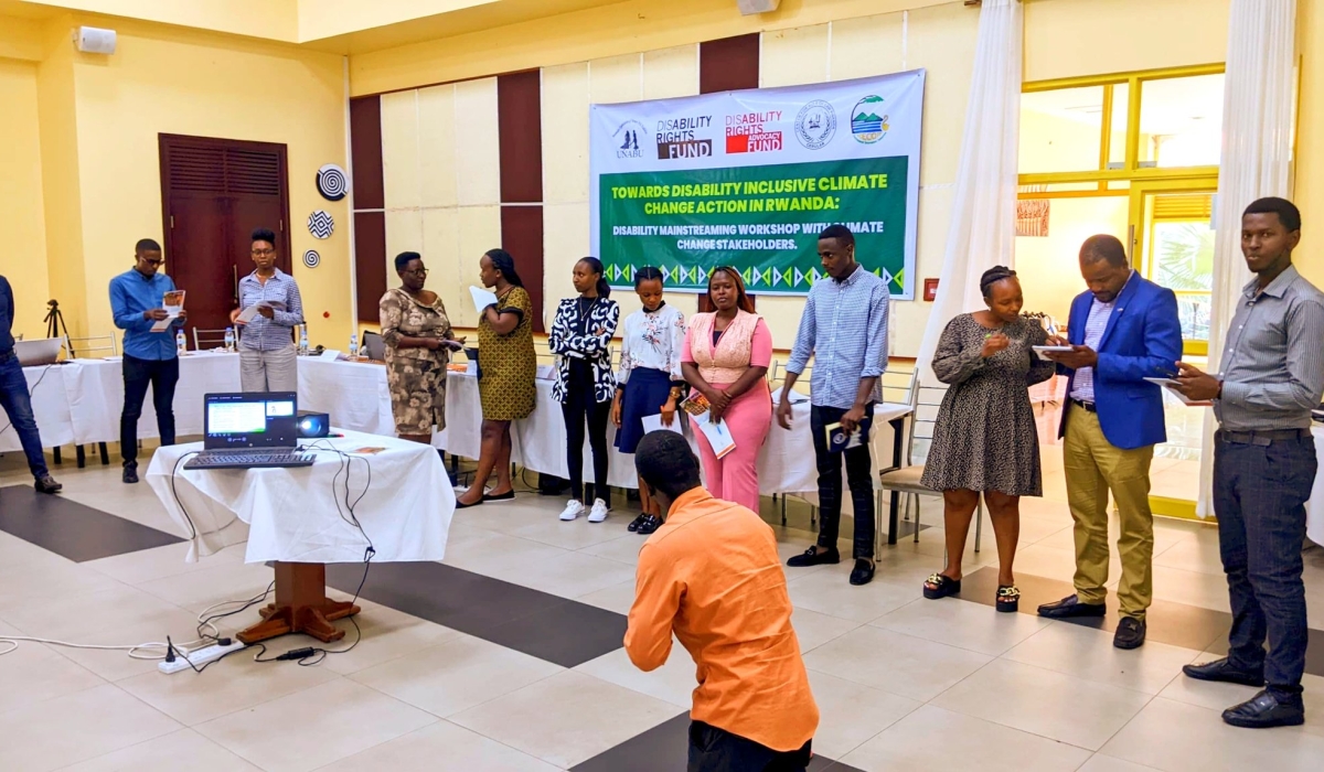 Participants during a three-day workshop on disability-inclusive climate change action in Rwanda from May 22.