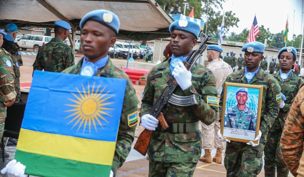 Late Sergeant Eustache Tabaro  served with the UN Multidimensional Integrated Stabilization Mission in the Central African Republic (MINUSCA). He is among officers to be honoured. File