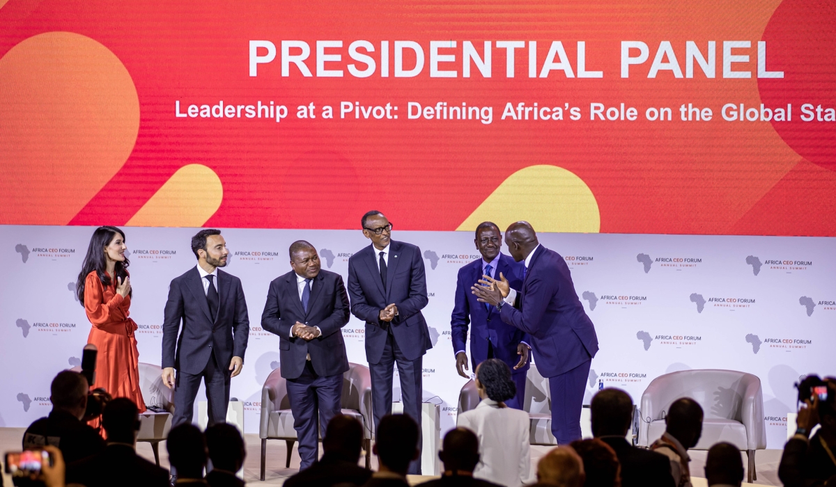 Heads of state and senior delegates during the just-concluded Africa CEO Forum in Kigali on May 17. Photo by Dan Gatsinzi