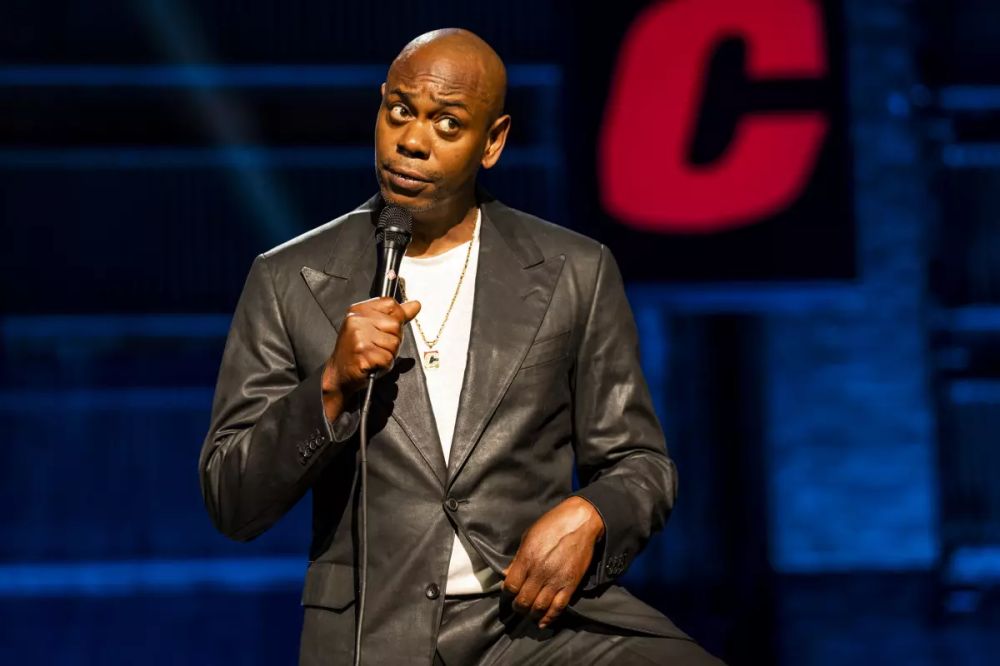 American comedian Dave Chappelle during his performance in a past event. He is expect to perform in Kigali on Thursday night-Netflix photo