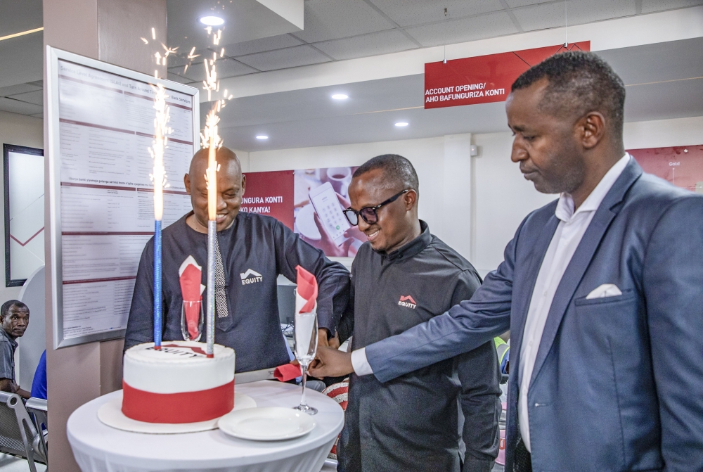 Equity Bank Rwanda officials  open a new branch in Kabuga, Kicukiro District on Friday, May 31. All photos by Emmanuel Dushimimana