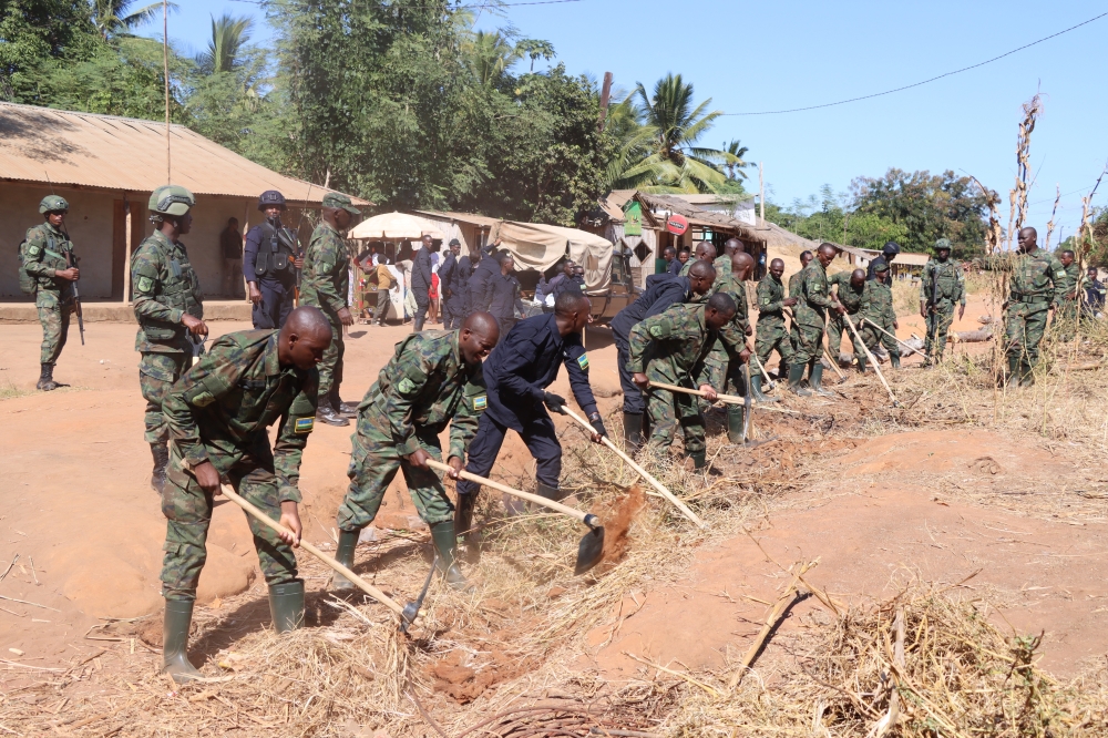 Rwandan Security Forces (RSF) participated in a community service, &#039;Umuganda&#039; in Nacololo village,  in Ancuabe district, Cabo Delgado province, Mozambique, , on Friday, May 31.