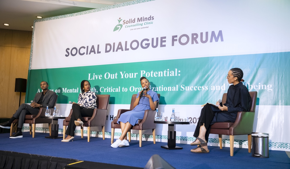 Panelists during Solid Minds&#039; mental health workshop on May 31, in Kigali. Photos by Christianne Murengerantwari.