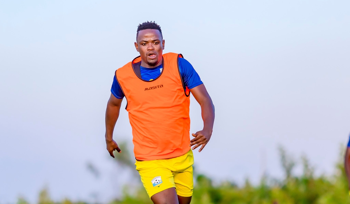 National team attacking midfielder Muhadjiri Hakizimana during the team&#039;s training session  on May 20. Courtesy