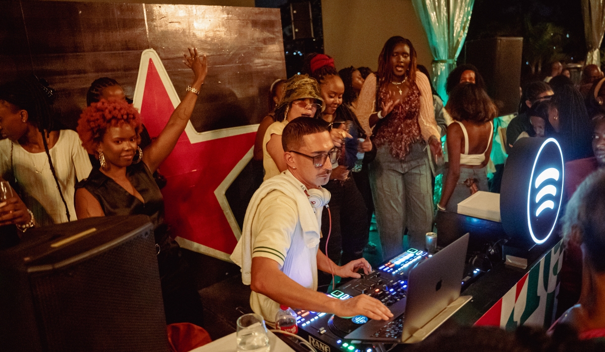 DJ AKio Kwahito on his decks during Strictly Soul party at Atelier du Vin on Friday, May 31-Willy Mucyo 