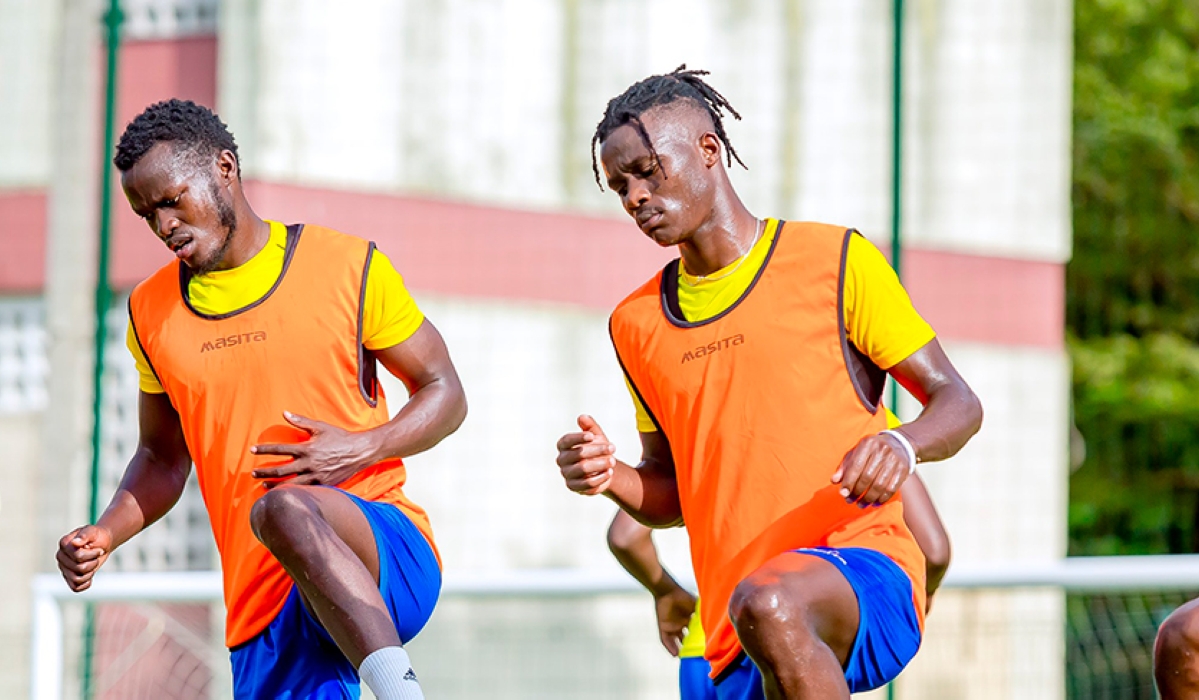 Amavubi players during their first training session. Rwanda against Benin at Felix Houphouet-Boigny Stadium in Abidjan, Cote d’Ivoire on Thursday, June 6. Courtesy