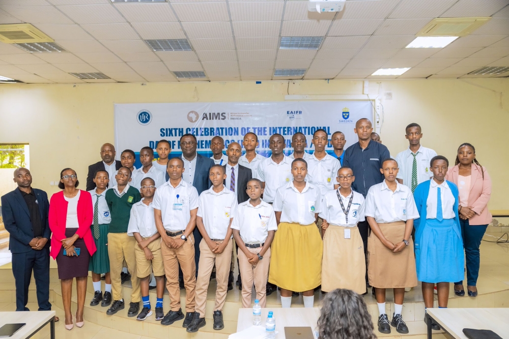 Some students who participated in the competition. University of Rwanda awarded 23 students for their good performance in various mathematics competitions.