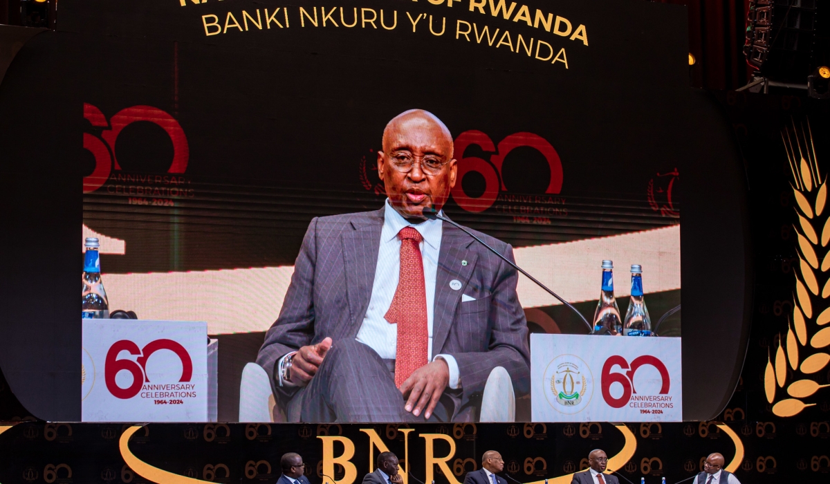 Donald Kaberuka, the Chairman and Managing Partner of Southbridge Group speaks during the central bank&#039;s 60th anniversary, on June 7. Photos by Dan Gatsinzi