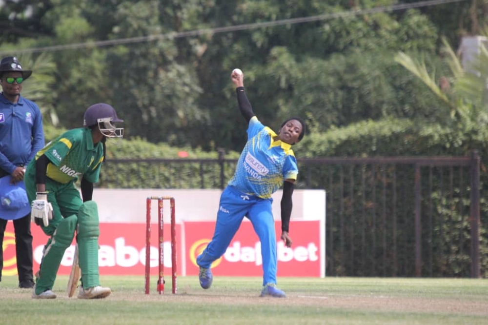 Alice Akuzwe finished with impressive figures of 4-13-4 in Rwanda&#039;s six_wicket win against Nigeria