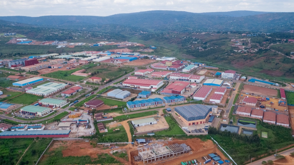 Aerial view of Kigali Special Economic Zone in Gasabo District. File.