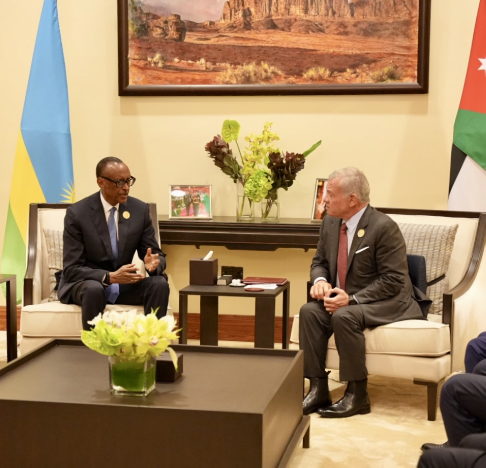 President Paul Kagame meest with His Majesty King Abdullah II of Jordan  on Tuesday, June 11, in Jordan. Photos by Village Urugwiro