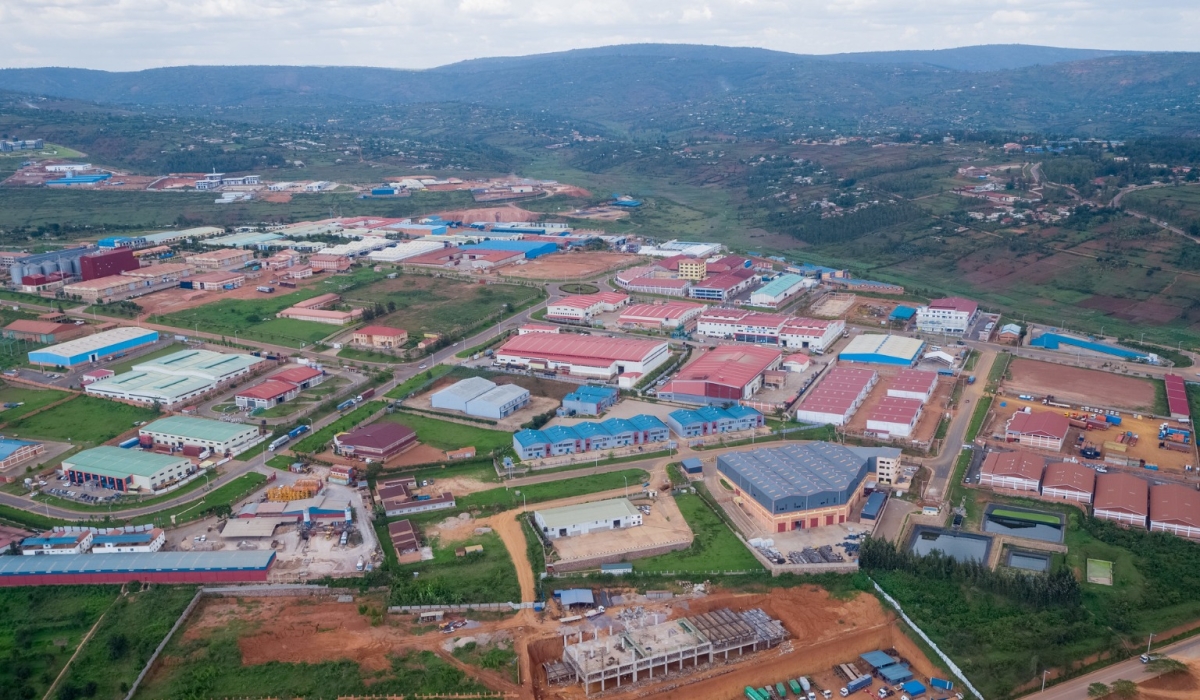 Aerial view of Kigali Special Economic Zone in Gasabo District. File.